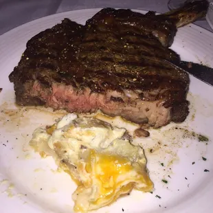 20 Ounce Bone In Ribeye.  The best steak I have ever eaten. Hands down.