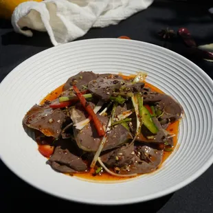 Sliced Pork Heart in Chili Oil  红油猪心 
 
 popular