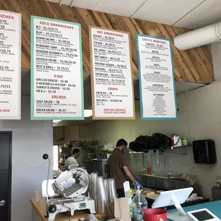 Order counter and menu board