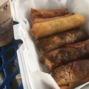 Mix of beef and pork lumpia