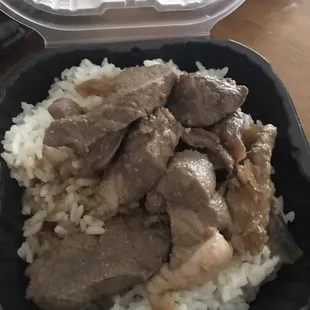 Pork adobo with rice