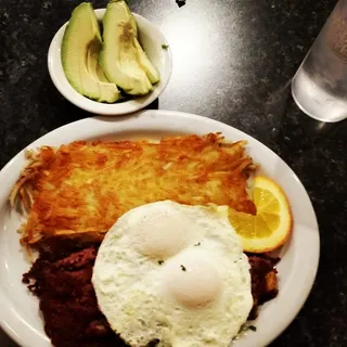 Homemade Corned Beef Hash & Eggs