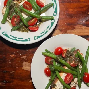 Baked ricotta with green beans