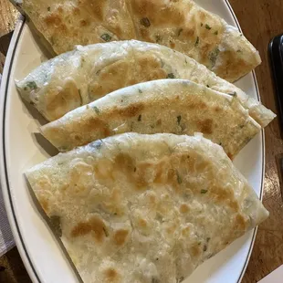 a plate of quesadillas