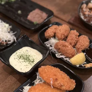 Potato Croquette &amp; Fried Oysters