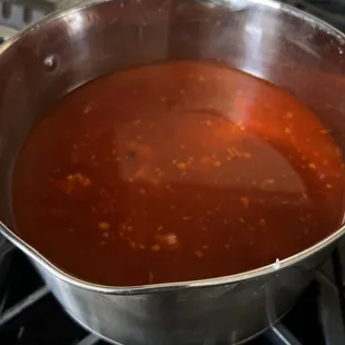 1/2 pot of 6qt menudo.