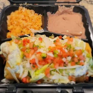 Grilled steak chimichanga