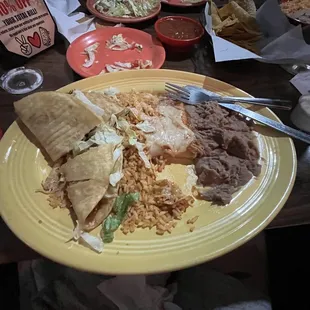 Fried Taco Combo Plate