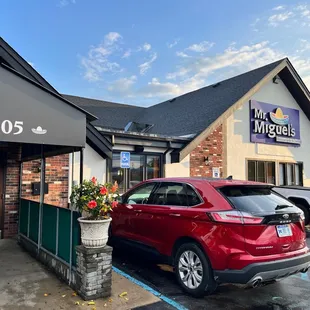 the front of the restaurant