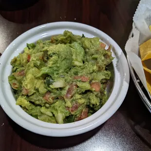 Chunky guacamole to start.