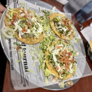 a plate of tacos
