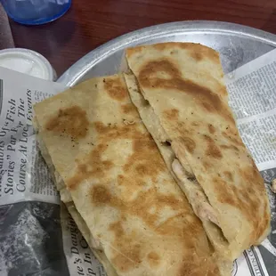 Chicken quesadilla,