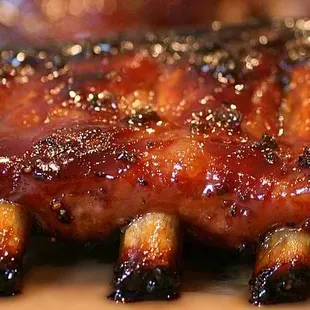 Tender off the Bone, Sweet Thai Chili Ribs served with Homemade Cole Slaw &amp; Bread!