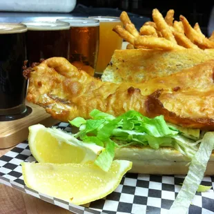 Try thier Famous Yuengling Beer Battered Fish Sammy, 12 oz, Ice Atlantic Cod!