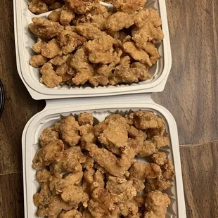 2 large Chicken orders without sauce