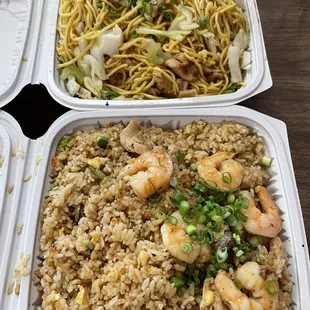 Combo fried rice &amp; yakisoba