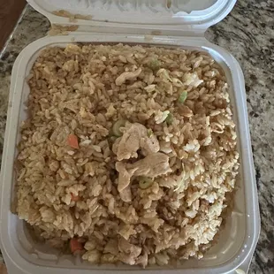 ONE order of chicken fried rice. So much food!!