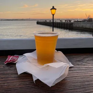 Beer and a sunset