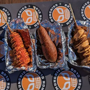 a variety of hot dogs