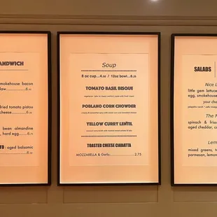 New menu in new space at City National Plaza. Welcome back Mr. Mustache! You've been missed.