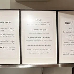 Menu as of 2.15.23