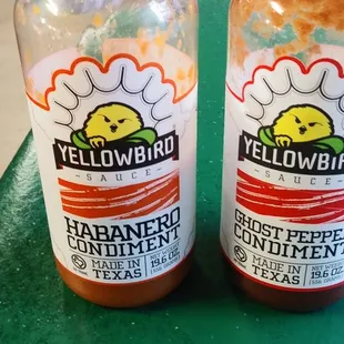 two bottles of ketchup