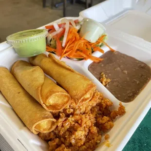 a tray of mexican food