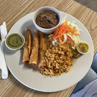 Vegan Flautas Plate