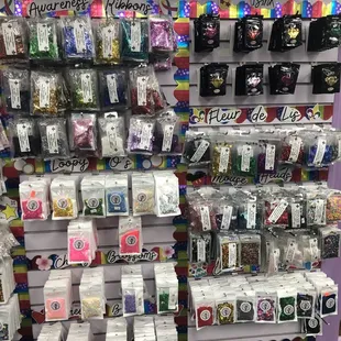 Glitter shapes $3.75 awareness ribbons, o&apos;s, fleur de Lis...