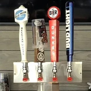 Four Beers on Tap