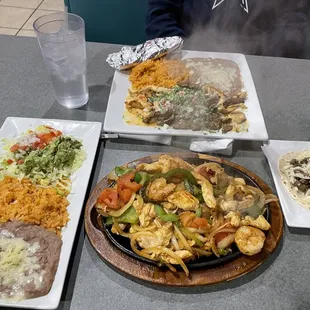 Chicken &amp; shrimp fajitas