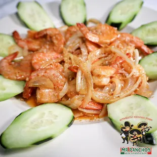 shrimp and cucumbers