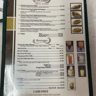the menu