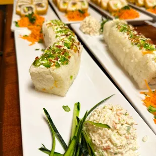  variety of sushi rolls