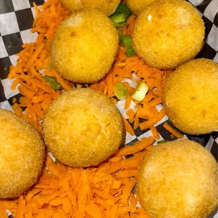 Shrimp and cheese filled balls