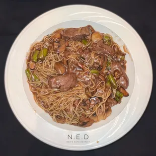 Fettuccine Pasta with Tenderloin Tips