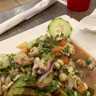 Mixed ceviche plate