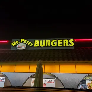 the front of the restaurant