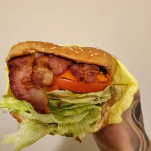 Had to get the collasoul Burger!.double cheese w,bacon, onion rings and extra cheese plz!.