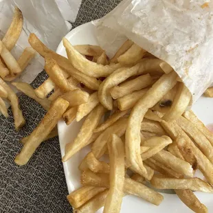 The fries were so cold and is this supposed to be the extra seasoning I paid for ??