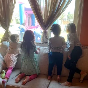 We felt very safe after watching Mr. Pete thoroughly sanitize the bouncer for us