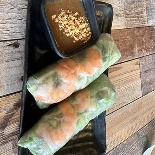 Spring roll. Nice and light, but wished the peanut sauce was thicker and more flavorful.