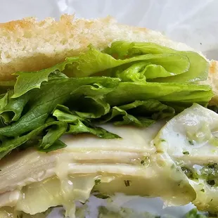 a close up of a sandwich