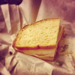 Tasty turkey and cheese