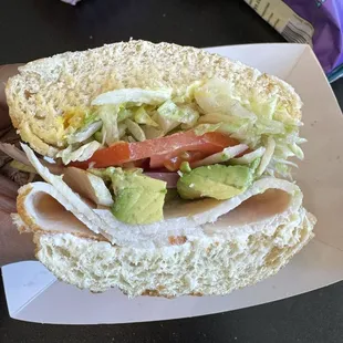 $15.00 for 1 slice of turkey shit. Weak ass sandwich.