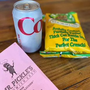 You can choose Chips or Canned Soda as the sides