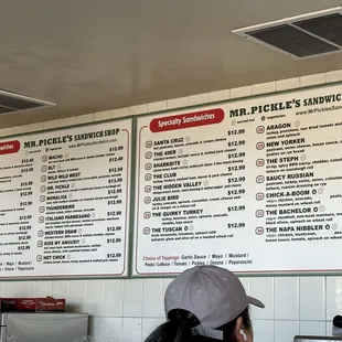 menu at mr pickles nov 2023