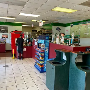 Order area. They have cleaned up the place.