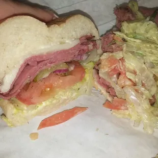 The nonni aka hot pastrami. Not hot or toasted w/ par melted cheese. 2 much mayo tiny bit of mustard . Small amount of meat &amp; old produce.