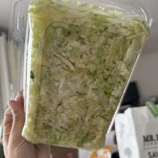 Brown iceberg lettuce